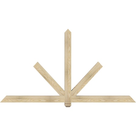 Ekena Millwork Kennewick Rough Sawn Timber Gable Bracket, Douglas Fir, 84"W x 45"H x 4"D x 4"F, 13/12 Pitch GBW084X45X0404KEN00RDF